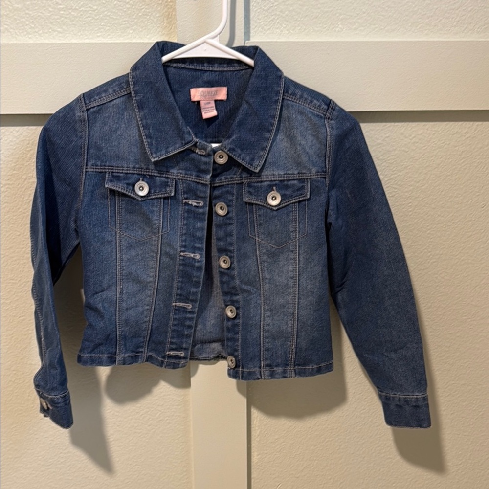 Blue Jean Jacket with sequin back panel Classic Denim Style